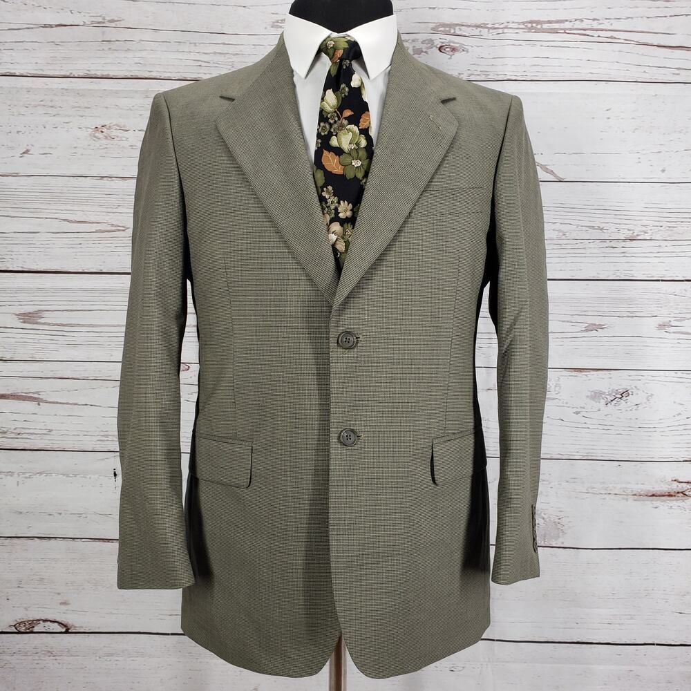 Kilburne & Finch Wool Blend Green Nails Head Blazer Jacket Size 38R
